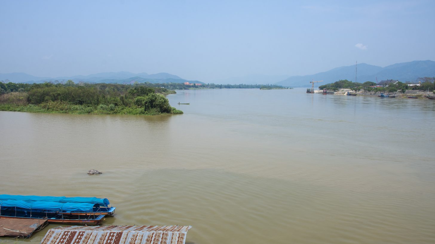 View over the Mekong river toward the Golden Triangle borderlands