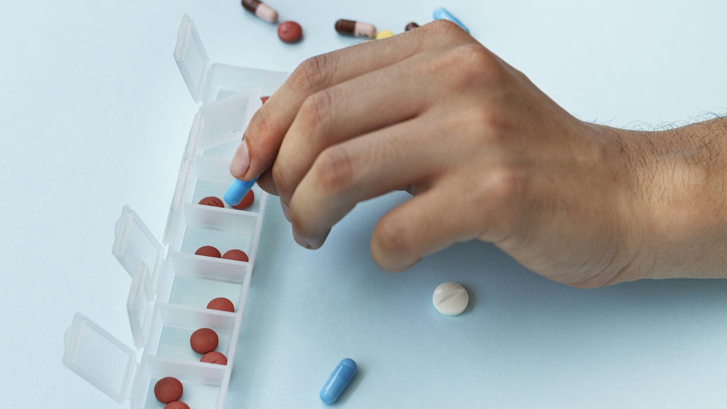 A boxed arrangement of medication packs