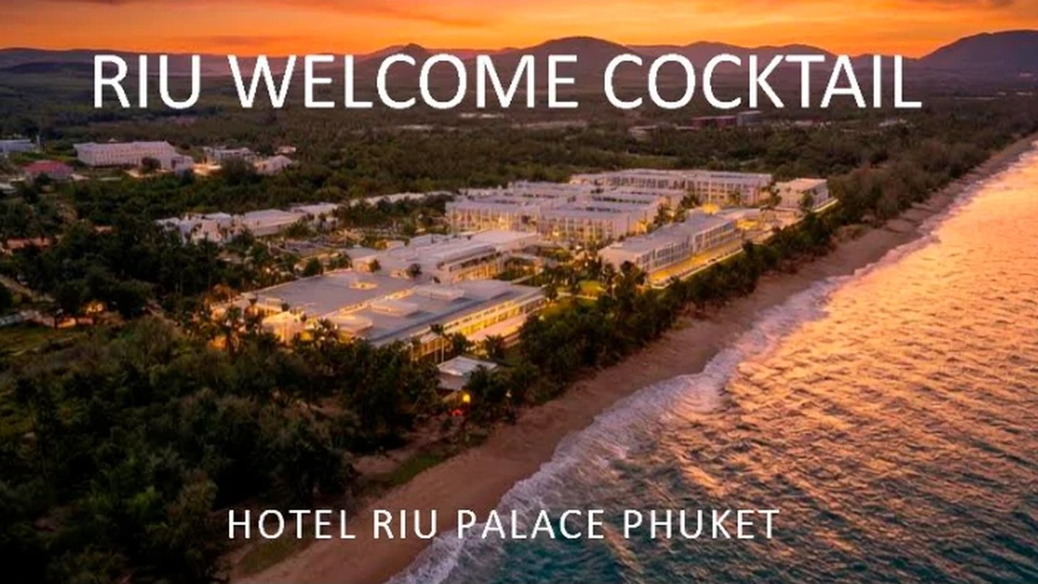 The invitation to the RIU welcome cocktail introducing Hotel Riu Palace Phuket