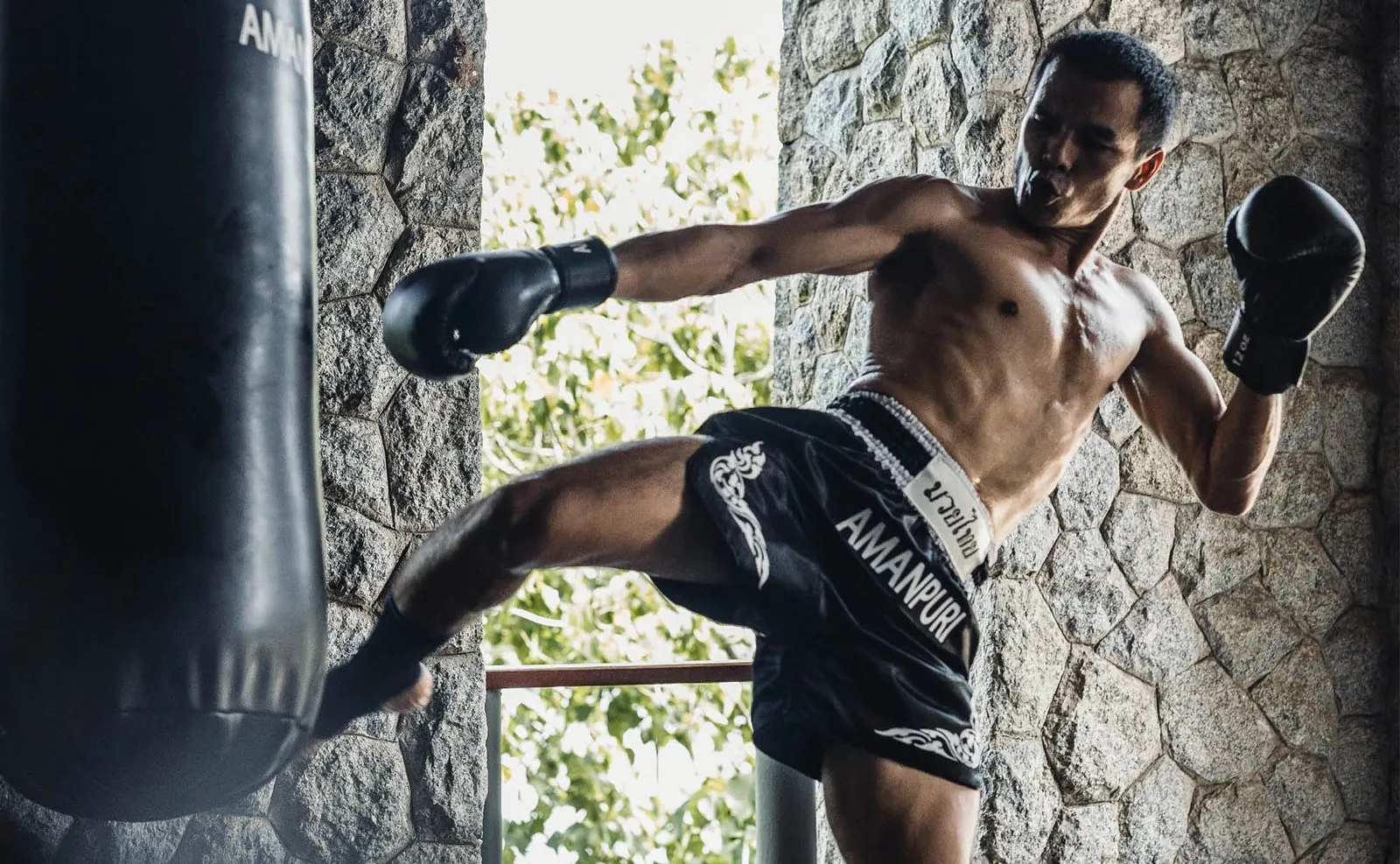 Muay Thai training at Amanpuri's wellness facilities