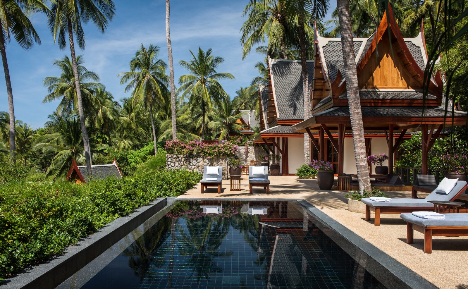 Private pool and terrace of an Ocean Pool Pavilion at Amanpuri, Phuket