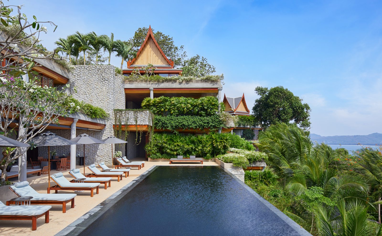 Swimming pool of a six-bedroom Ocean Villa at Amanpuri overlooking the Andaman Sea