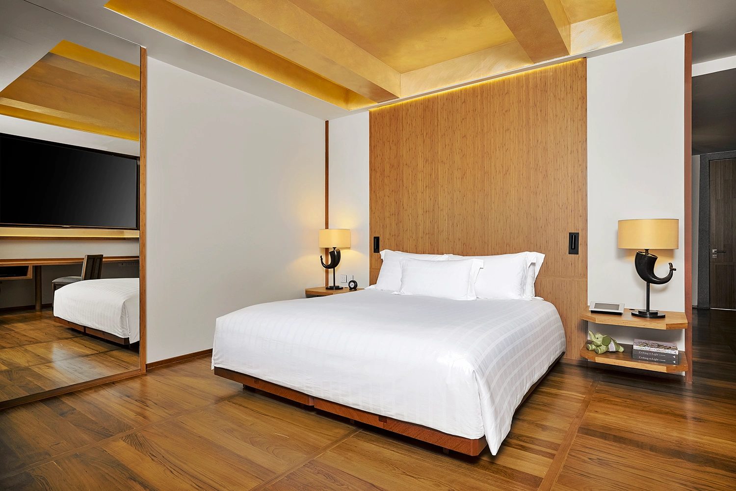 Bedroom of an Ocean Deluxe room at Chiva-Som Hua Hin