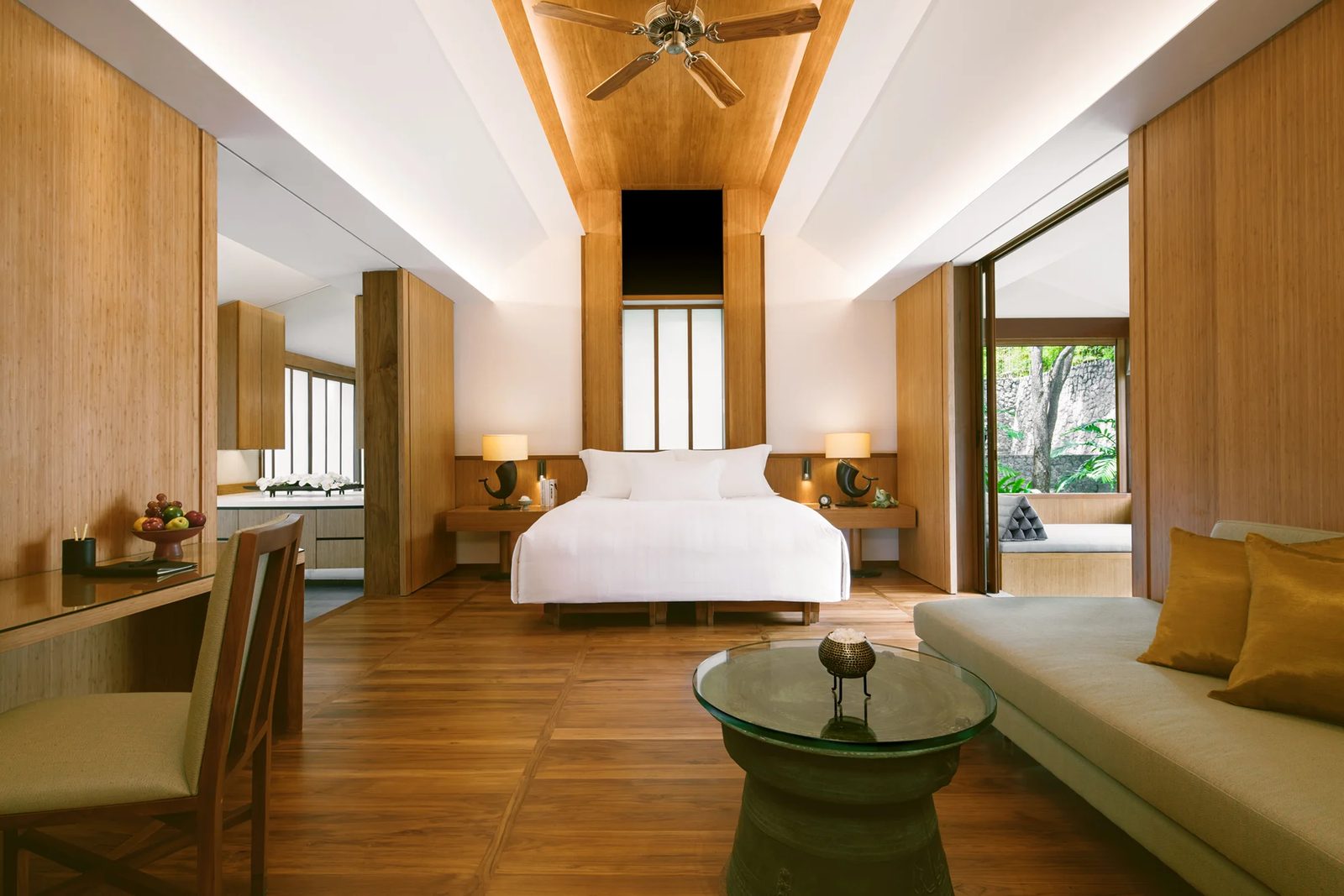 Bedroom of a Thai Pavilion Suite at Chiva-Som Hua Hin