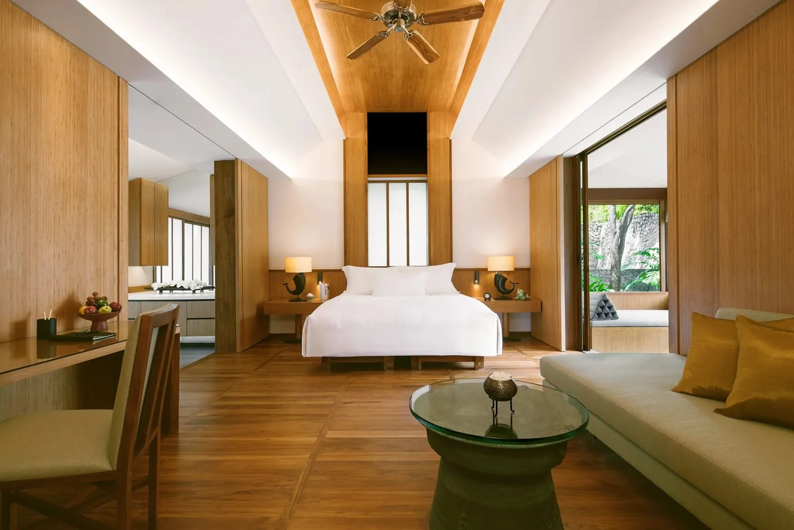 Bedroom of a Thai Pavilion Suite at Chiva-Som Hua Hin