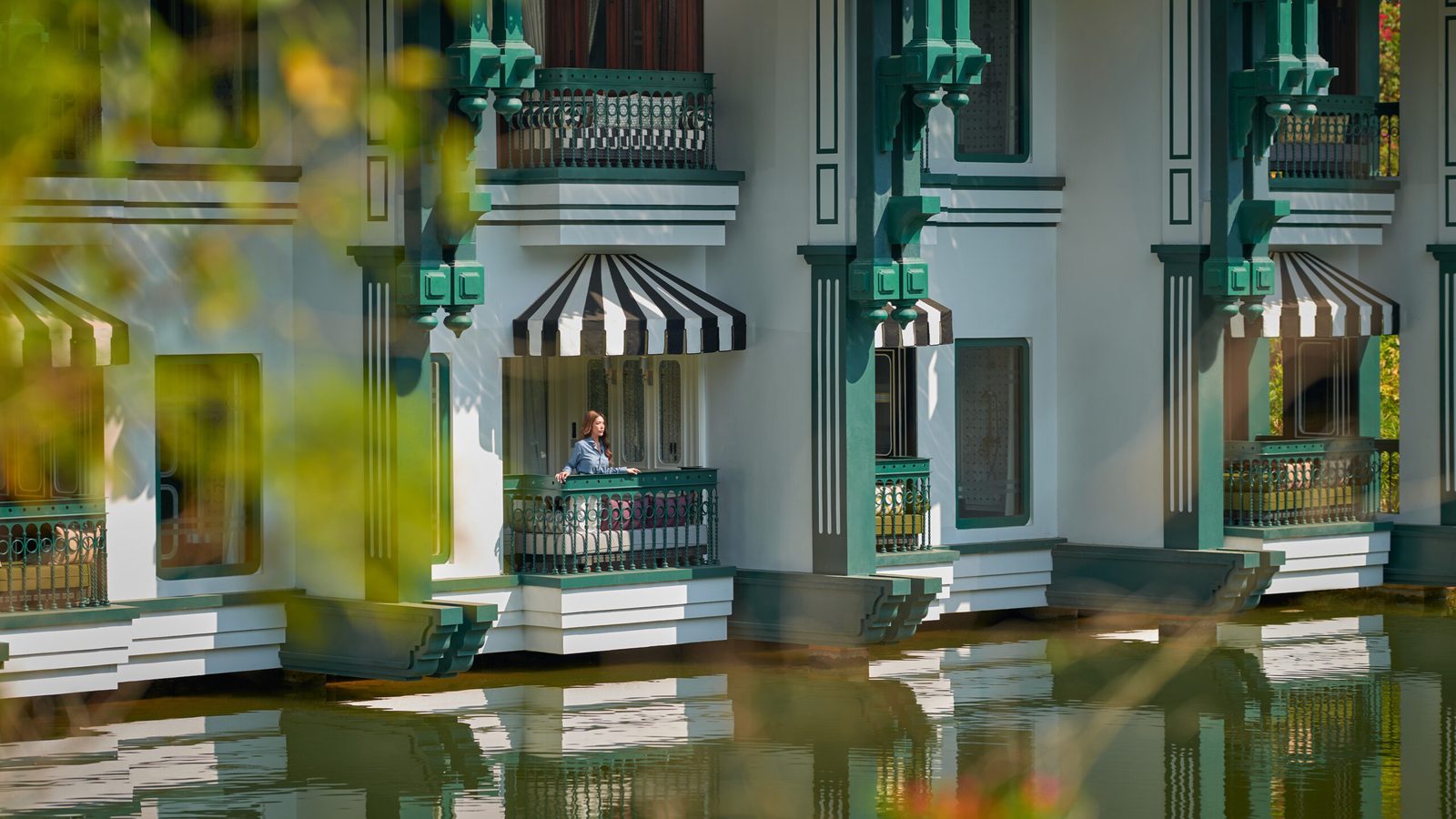 Classic Lake View room balconies above the lake at InterContinental Khao Yai Resort