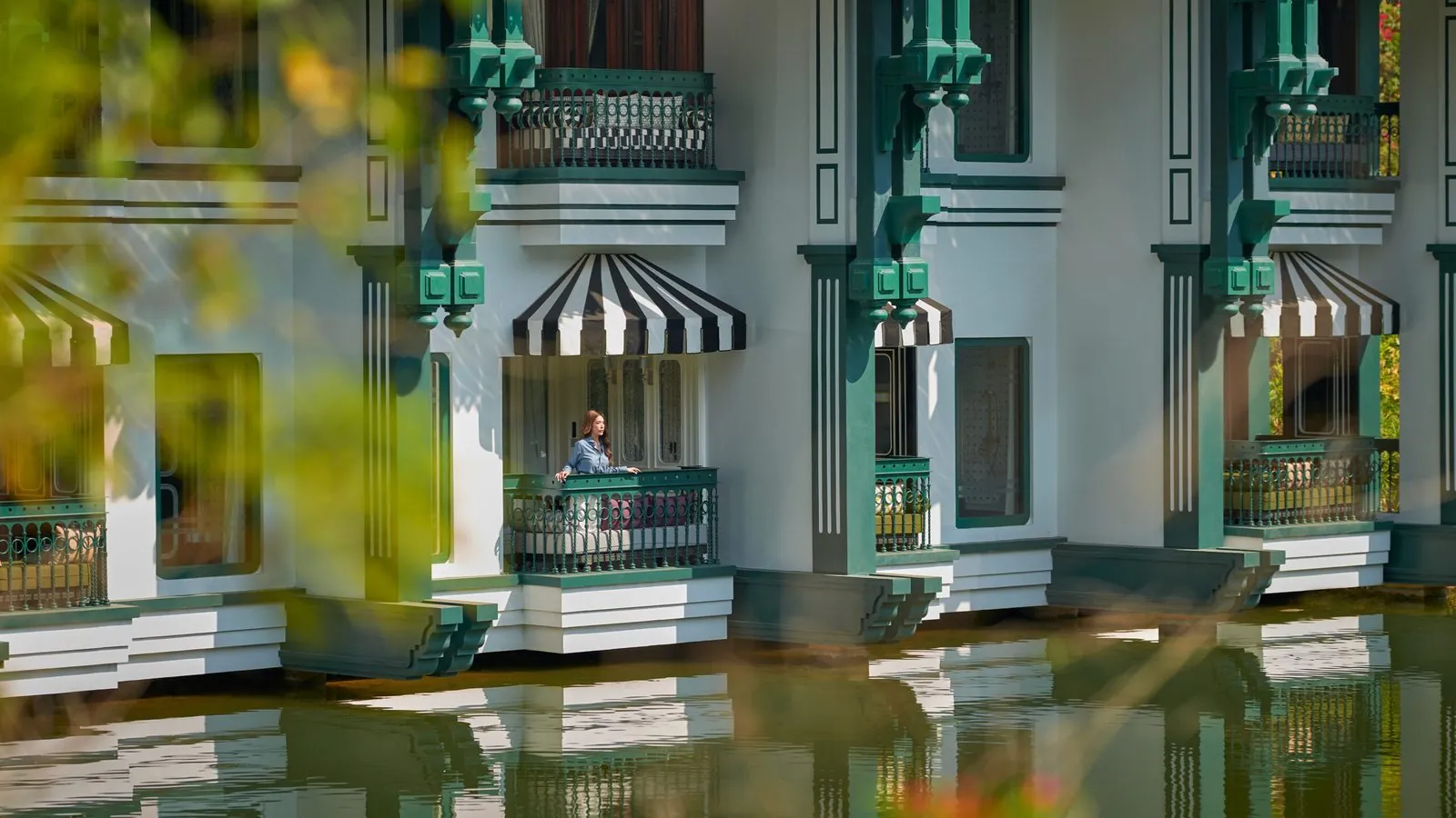 Classic Lake View room balconies above the lake at InterContinental Khao Yai Resort