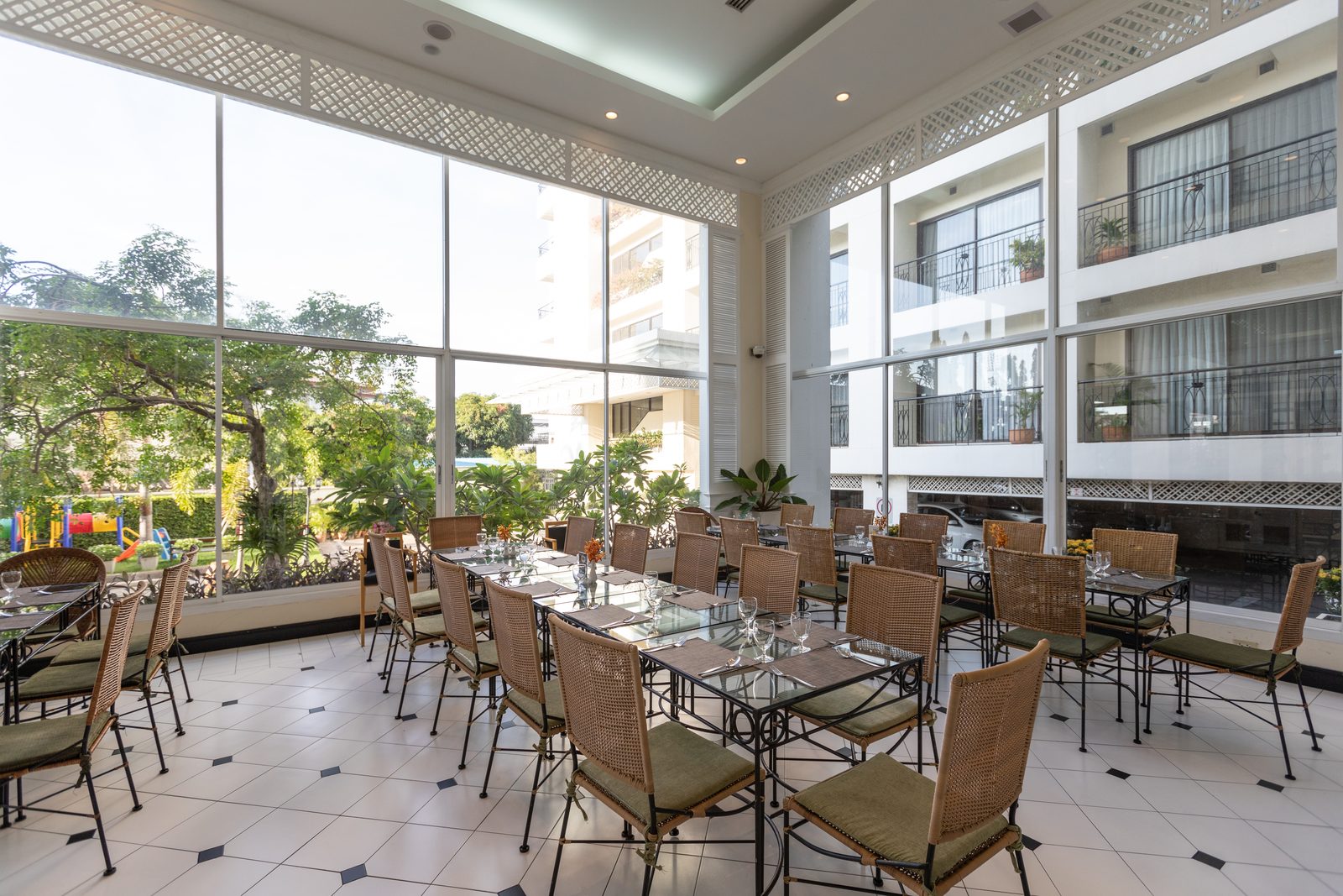 The Orchard Restaurant dining room at Kantary Bay Hotel, Sriracha