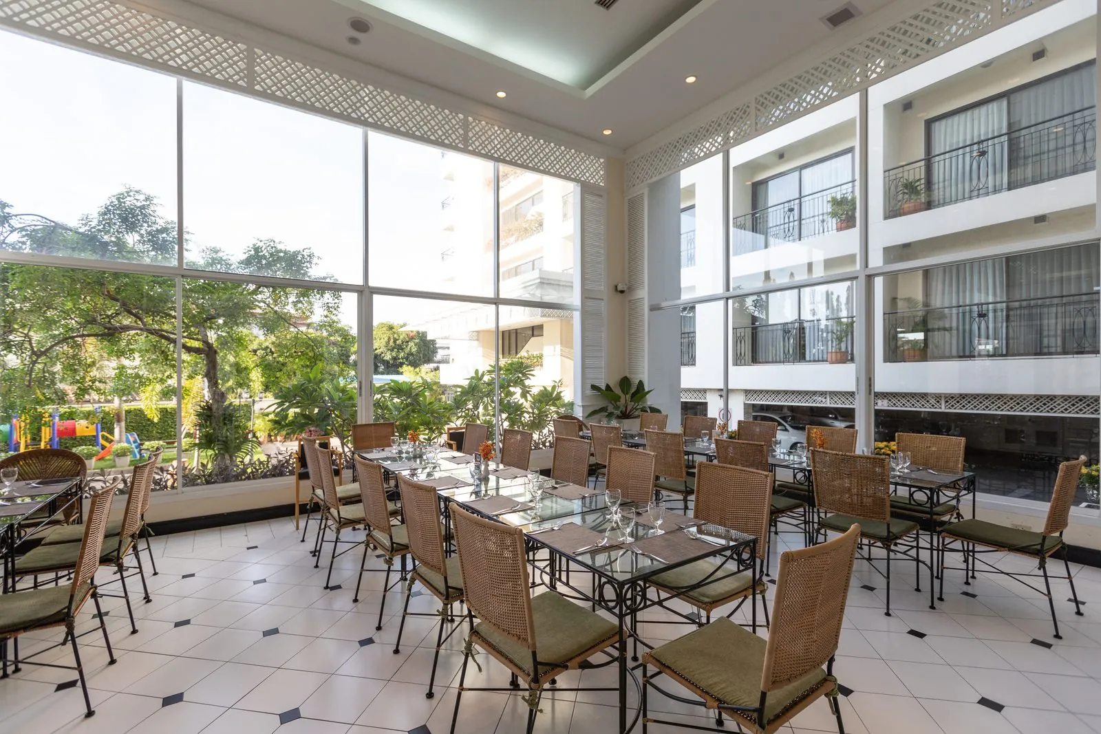 The Orchard Restaurant dining room at Kantary Bay Hotel, Sriracha