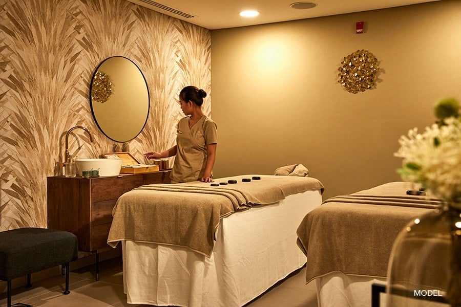 RIU rendering of a double treatment room at Renova Spa, Hotel Riu Palace Phuket
