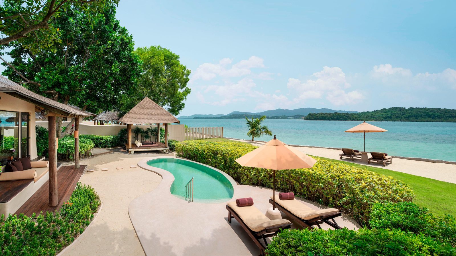 Beach Front Pool Villa with private pool and sea view at The Naka Island, Phuket