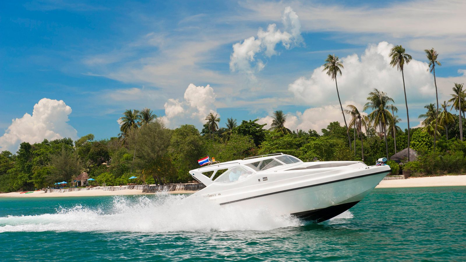 The Naka Island resort speedboat crossing to Naka Yai Island