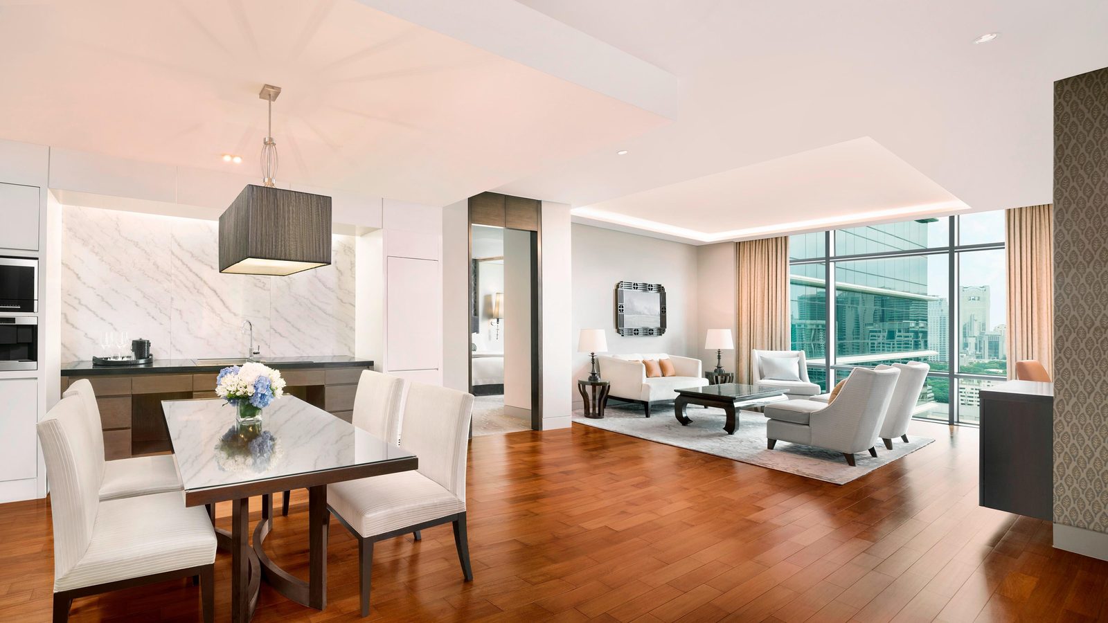 Suite living and dining room at The St. Regis Bangkok