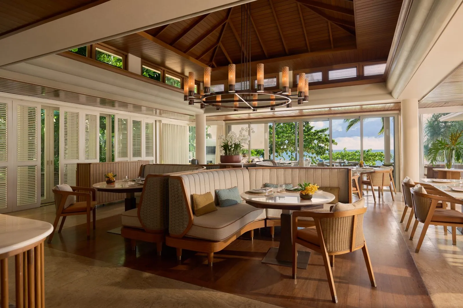 Dining room at Cielo & Spice restaurant, Trisara