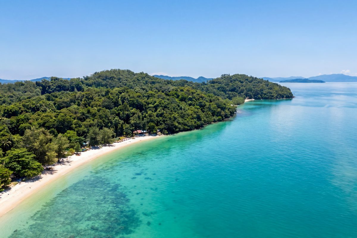Secluded island beach reached by the HYPE Yacht day cruise